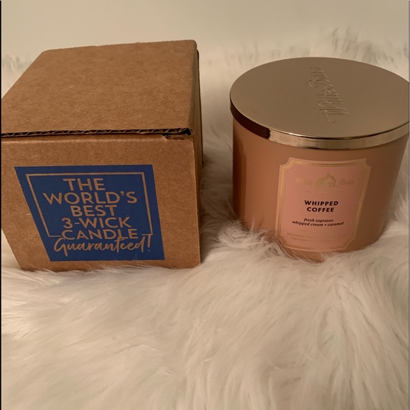 Bath & Body Works Whipped Coffee 3-Wick Candle Soy Blend 14.5oz Brand New!